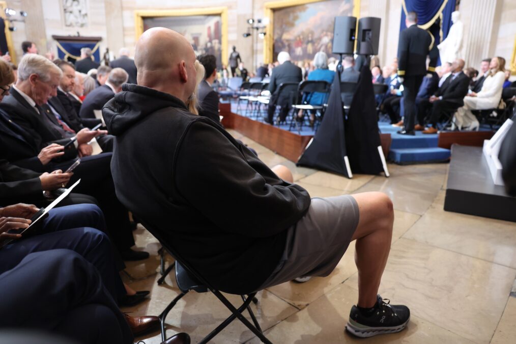 U.S. Senator John Fetterman (D-PA) sits ahead of the Presidential Inauguration of Donald Trump