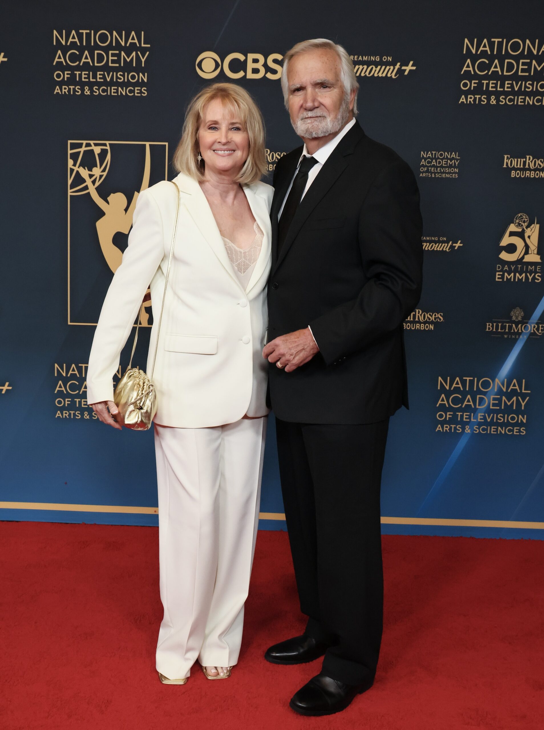 Laurette Spang McCook and John McCook attend the 51st annual Daytime Emmys Awards at The Westin Bonaventure Hotel & Suites, Los Angeles on June 07, 2024 in Los Angeles, California.