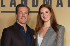 Jon Hamm and Anna Osceola attends the UK launch of 'Landman' ahead of the brand new series launching on Paramount+ at Tate Modern on November 08, 2024 in London, England.