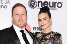 Keith Andreen and Katrina Law attend the Elton John AIDS Foundation's 30th Annual Academy Awards Viewing Party on March 27, 2022 in West Hollywood, California.