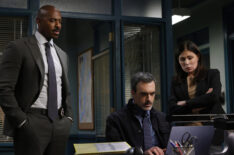 Mehcad Brooks as Detective Jalen Shaw, Reid Scott as Detective Vincent Riley, Maura Tierney as Lieutenant Jessica Brady — 'Law & Order' Season 24 Episode 11 'Greater Good'