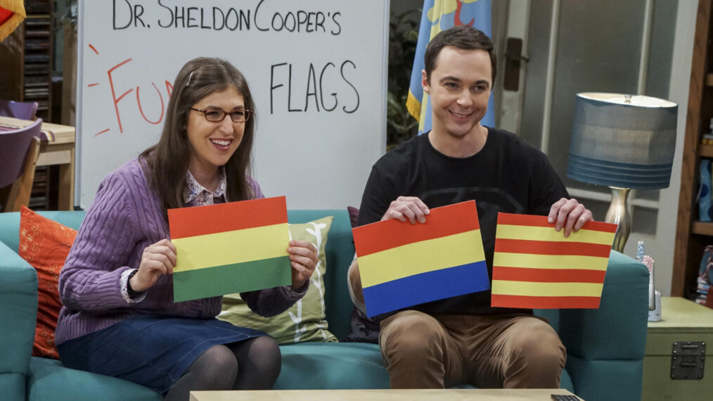 Mayim Bialik and Jim Parsons on 'The Big Bang Theory'