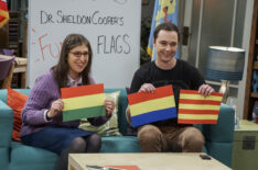 Mayim Bialik and Jim Parsons on 'The Big Bang Theory'