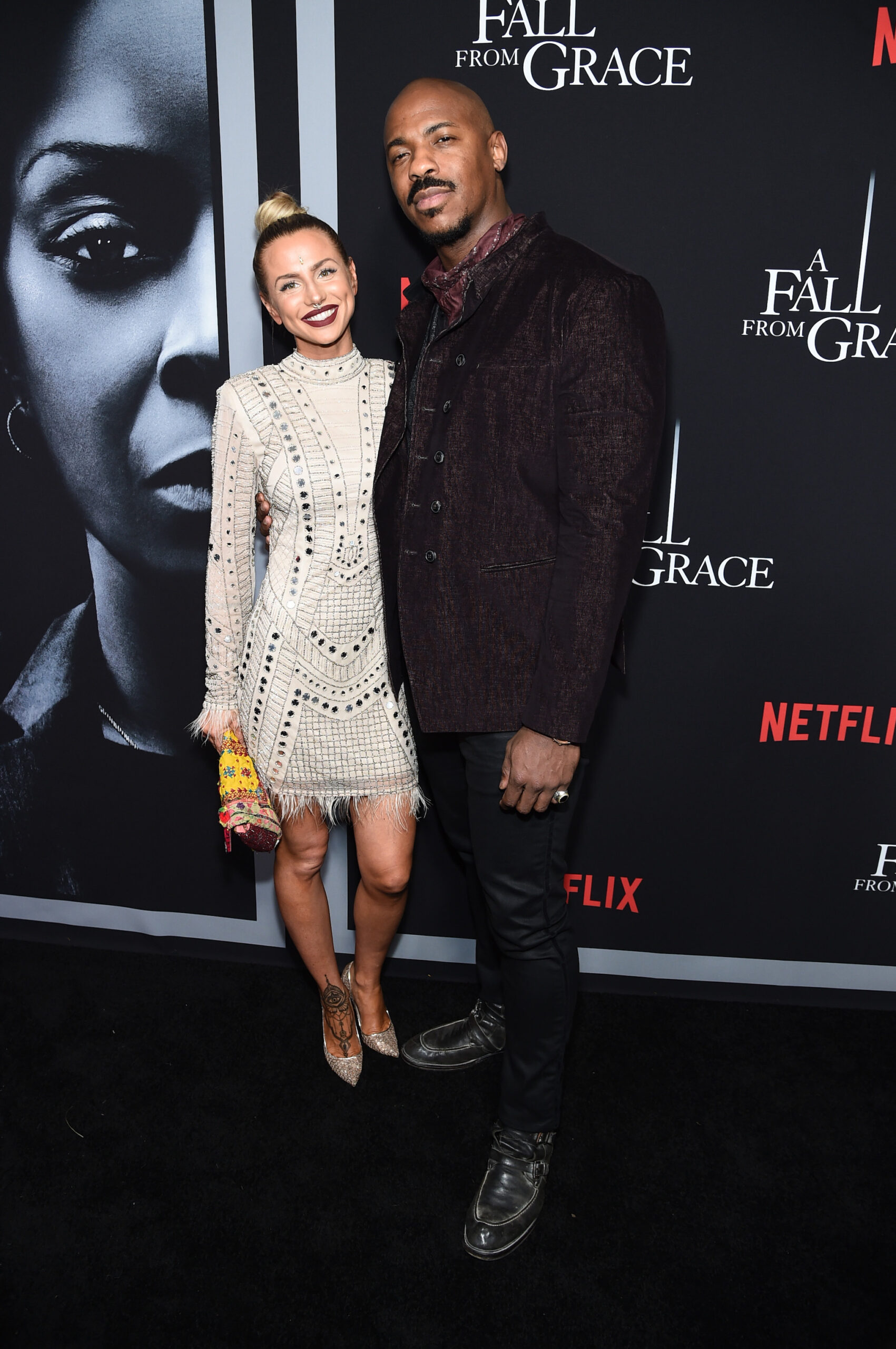 Mehcad Brooks (R) attends the premiere of Tyler Perry's 