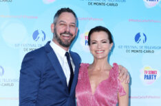 Melissa Claire Egan and Matt Katrosar attend the Red Carpet during the 63rd Monte-Carlo Television Festival on June 15, 2024 in Monte-Carlo, Monaco.