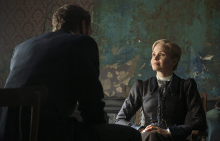 Alexander Blake (Tom Durant Pritchard), Eliza Scarlet (Kate Phillips) in 'Miss Scarlet' Season 5 Episode 1