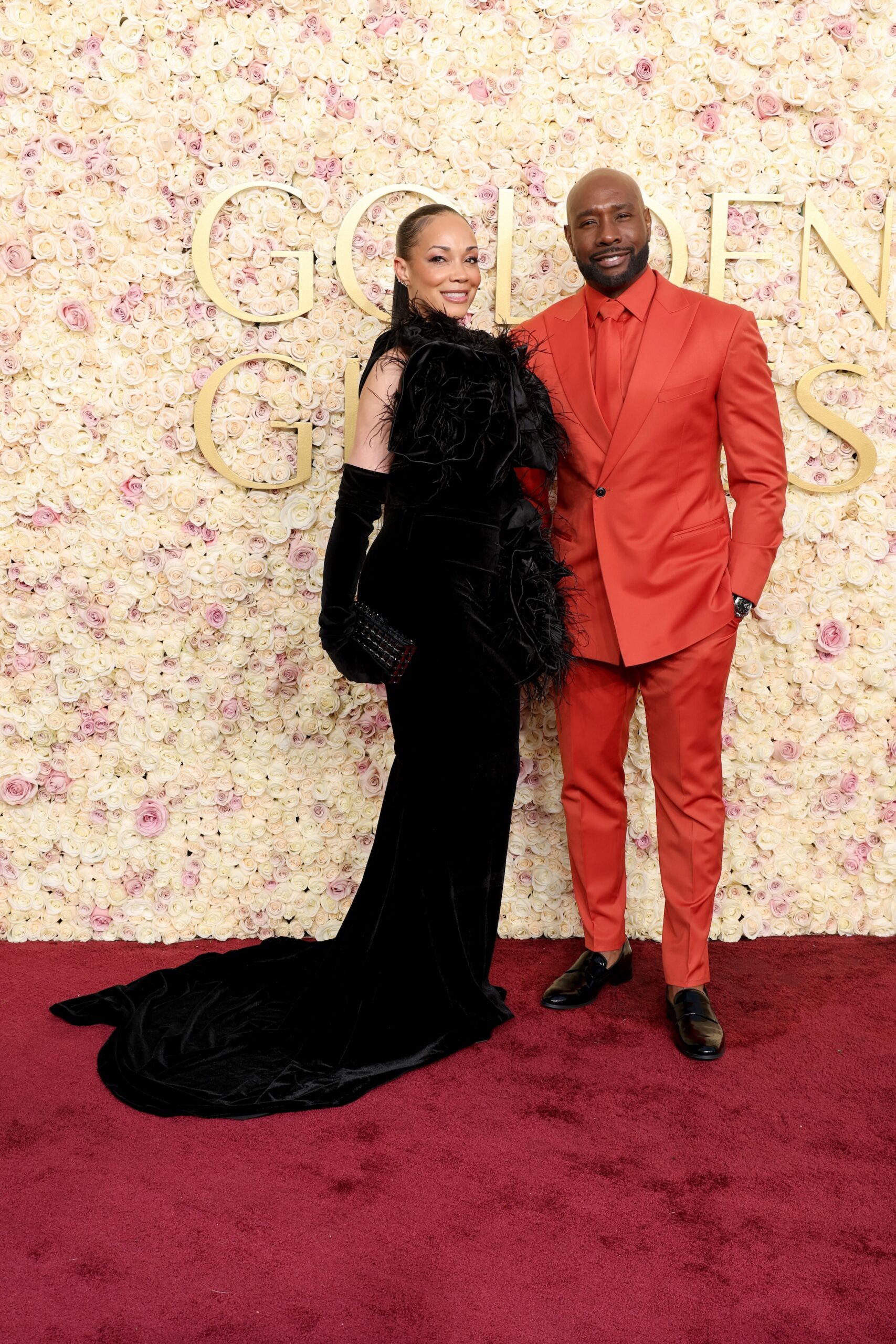 Pamela Chestnut and Morris Chestnut attend the 82nd Annual Golden Globe Awards at The Beverly Hilton on January 05, 2025 in Beverly Hills, California.