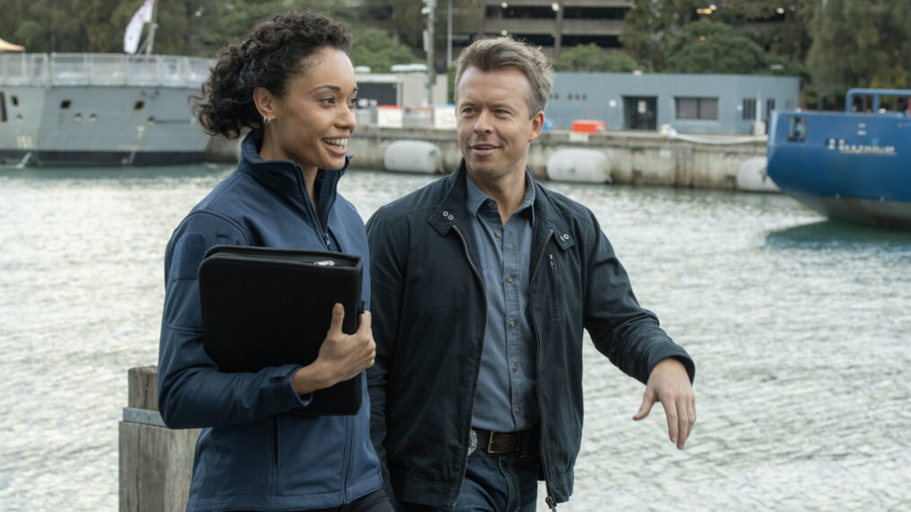 Olivia Swann as NCIS Special Agent Captain Michelle Mackey and Todd Lasance as AFP Liaison Officer Sergeant Jim 'JD' Dempsey — 'NCIS: Origins' Season 2 Episode 2 