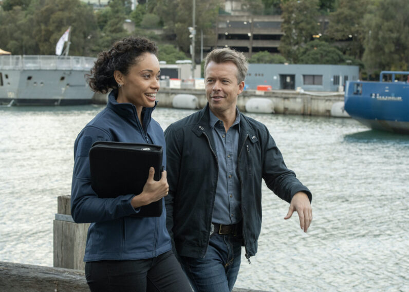 Olivia Swann as NCIS Special Agent Captain Michelle Mackey and Todd Lasance as AFP Liaison Officer Sergeant Jim 'JD' Dempsey — 'NCIS: Origins' Season 2 Episode 2 