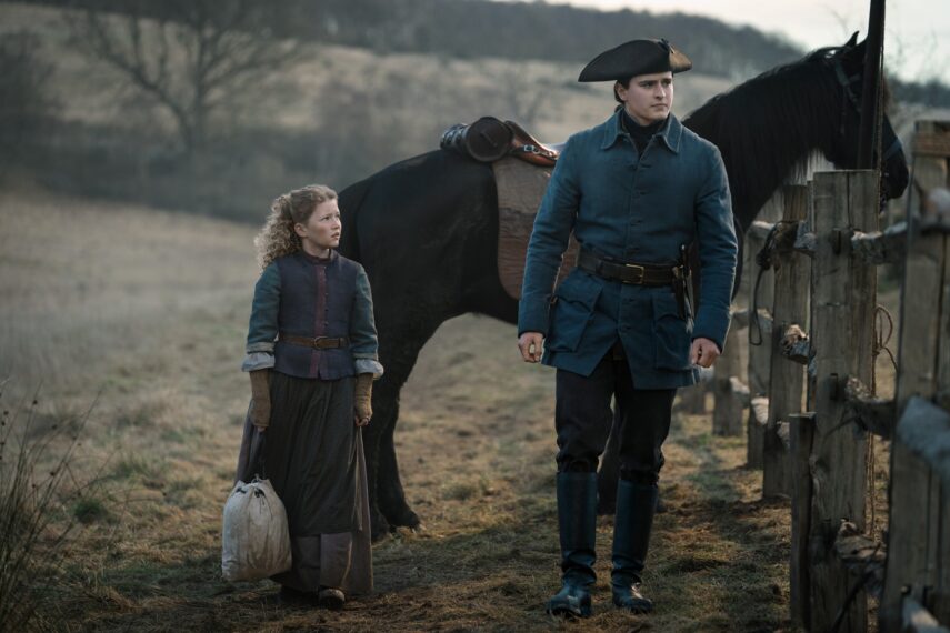 Florrie May Wilkinson and Charles Vandervaart in 'Outlander' Season 7 finale