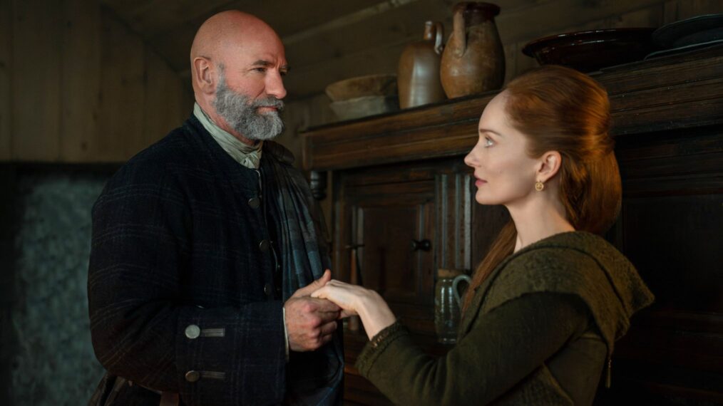 Graham McTavish and Lotte Verbeek in 'Outlander' Season 7