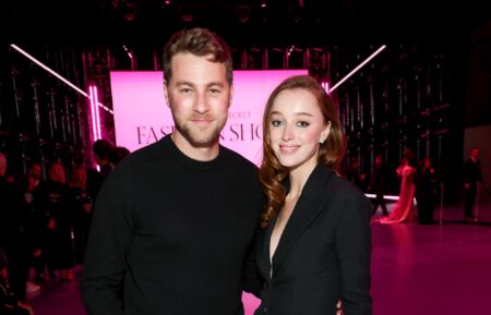 Cameron Fuller and Phoebe Dynevor attend the Victoria's Secret Fashion Show 2024 on October 15, 2024 in New York City.