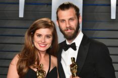 Filmmakers Rachel Shenton and Chris Overton attend the 2018 Vanity Fair Oscar Party hosted by Radhika Jones at Wallis Annenberg Center for the Performing Arts on March 4, 2018 in Beverly Hills, California.