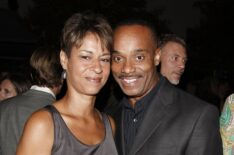 Actor Rocky Carroll and his wife Gabrielle Bullock pose at the CW/Showtime/CBS Television TCA Party at Boulevard3 on July 18, 2008 in Los Angeles, California.