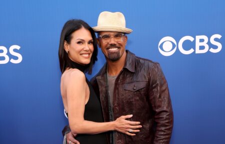 Jesiree Dizon and Shemar Moore attend CBS' Fall Schedule Celebration at Paramount Studios on May 02, 2024 in Los Angeles, California.