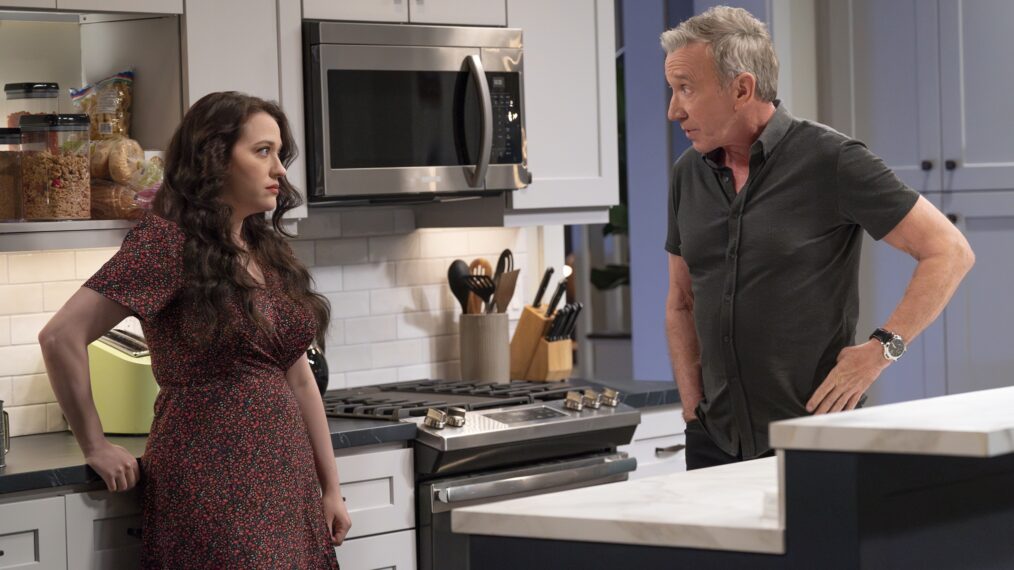 Kat Dennings and Tim Allen in 'Shifting Gears' Season 1