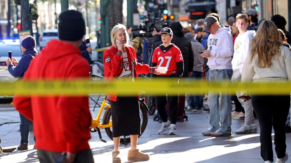 Fans from both Notre Dame and Georgia in New Orleans French Quarter for 2025 Sugar Bowl