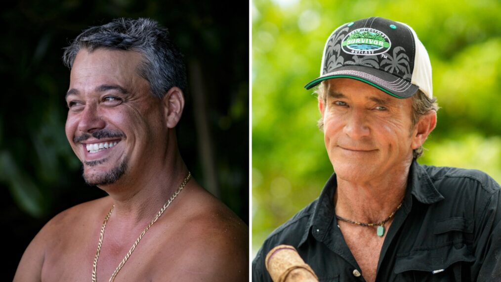 'Boston' Rob Mariano and Jeff Probst in 'Survivor'