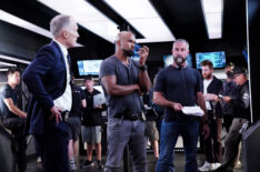 Patrick St. Esprit as Commander Robert Hicks, Shemar Moore as Daniel “Hondo” Harrelson and Jay Harrington as David 'Deacon' Kay in 'S.W.A.T.' Season 8 Episode 9 - 'Open Season'