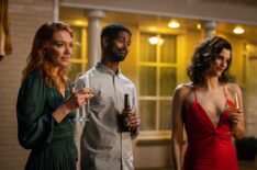 Eleanor Tomlinson, Alfred Enoch, and Jessica De Gouw in 'The Couple Next Door'