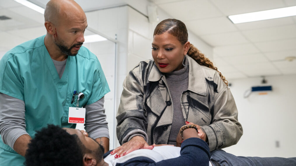 Stephen Bishop as Miles and Queen Latifah as Robyn McCall in 'The Equalizer' Season 5 Episode 7 - 'Slay Ride'