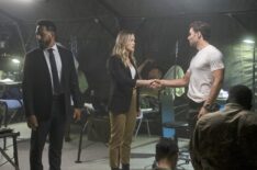 Patrick Sabongui as Ryan Hassani, Melissa Roxburgh as Rebecca ‘Bex’ Henderson, Josh McKenzie as Shane Florence — 'The Hunting Party' Season 1 Episode 1 'Richard Harris'