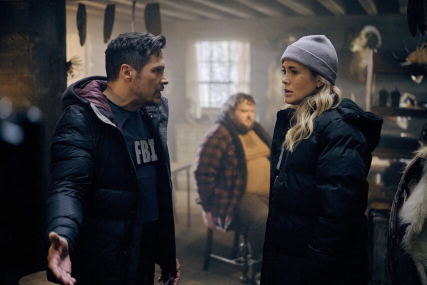 Nick Wechsler as Oliver Odell, Melissa Roxburgh as Rebecca ‘Bex’ Henderson — 'The Hunting Party' Season 1 Episode 1 "Richard Harris"