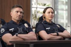 Eric Winter as Tim, Melissa O'Neil as Lucy — 'The Rookie' Season 7 Premiere 'The Shot'