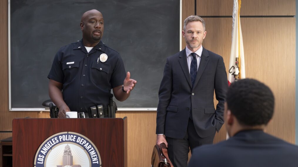 Richard T. Jones as Grey, Shawn Ashore as Wesley — 'The Rookie' Season 7 Premiere 