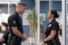 Eric Winter as Tim, Melissa O'Neil as Lucy — 'The Rookie' Season 7 Premiere 'The Shot'