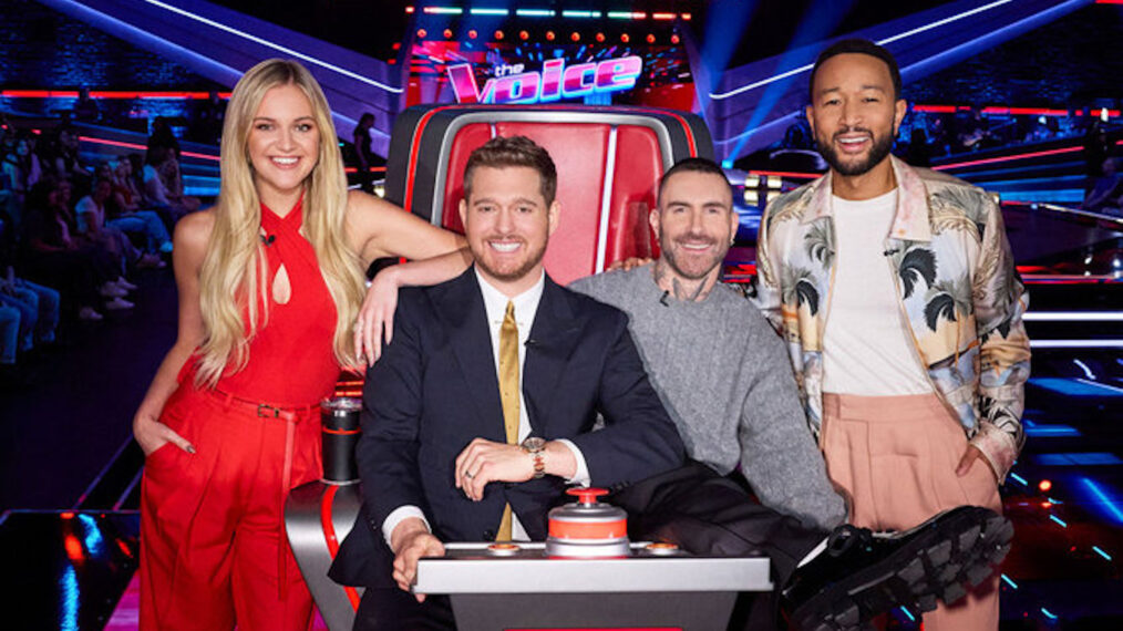 Kelsea Ballerini, Michael Bublé, Adam Levine, John Legend on 'The Voice' - Season 27