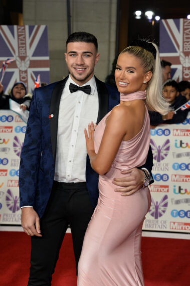 Tommy Fury and Molly-Mae Hague attend Pride Of Britain Awards 2019 at The Grosvenor House Hotel on October 28, 2019 in London, England.