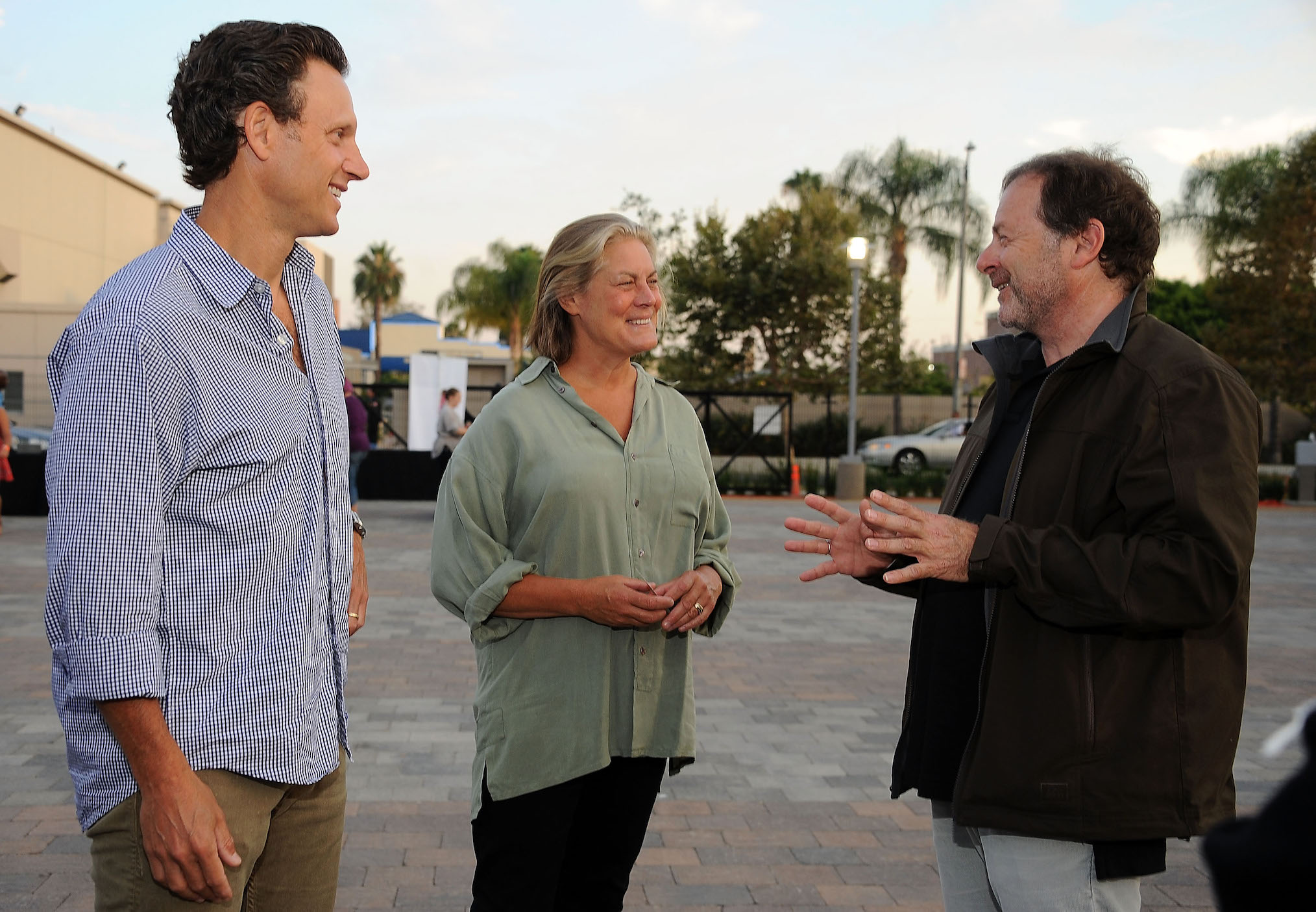 Actor Tony Goldwyn, production designer Jane Musky and Executive producer Steven-Charles Jaffe attend The Academy of Motion Picture Arts and Sciences' Oscars outdoors screening of 