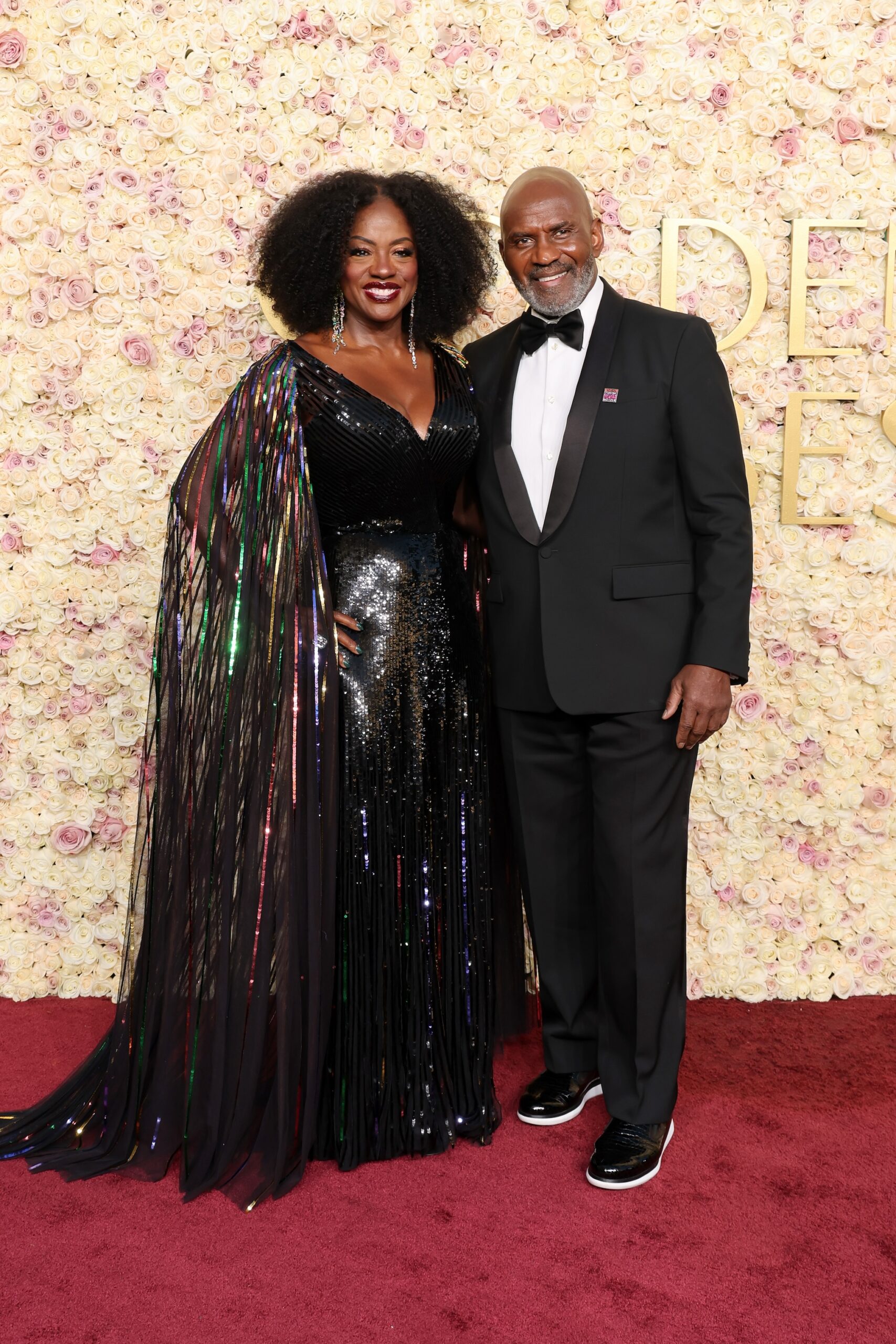 Viola Davis and Julius Tennon attend the 82nd Annual Golden Globe Awards at The Beverly Hilton on January 05, 2025 in Beverly Hills, California.