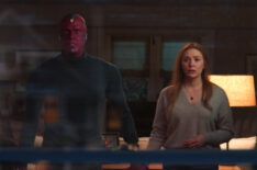 Paul Bettany as Vision and Elizabeth Olsen as Wanda in 'WandaVision'