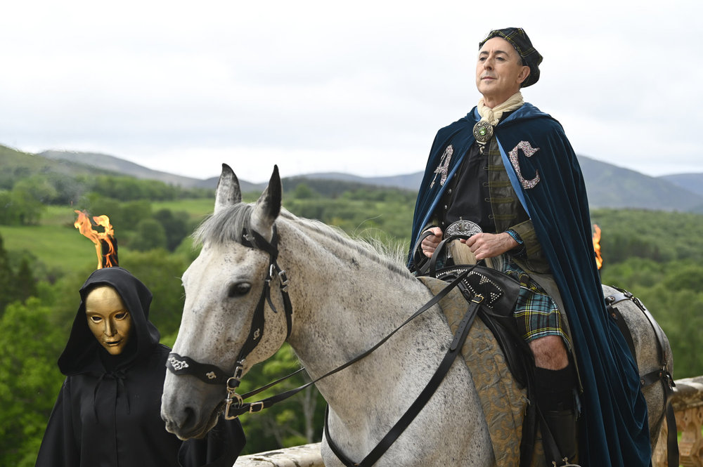 Alan Cumming on horseback in The Traitors - Season 3 - 