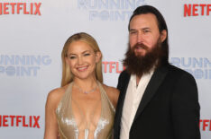 Kate Hudson and Danny Fujikawa attend the premiere of Netflix's 'Running Point' at The Egyptian Theatre Hollywood on February 13, 2025 in Los Angeles, California
