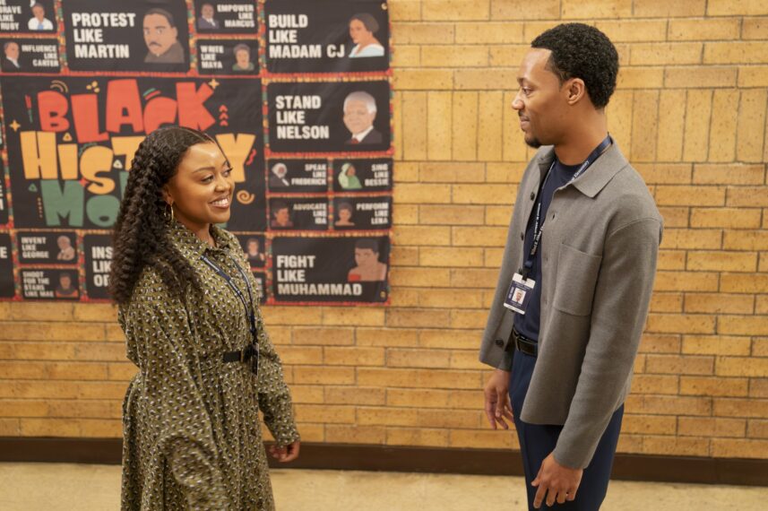 Quinta Brunson and Tyler James Williams in 'Abbott Elementary'