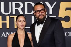 Adria Arjona and Jason Momoa attend SNL50: The Anniversary Special on Sunday, February 16, 2025