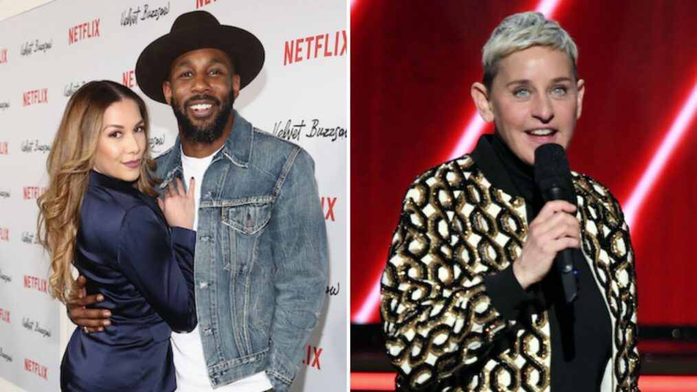  Allison Holker and Stephen Boss attend the 'Velvet Buzzsaw' Los Angeles premiere , Ellen DeGeneres speaks onstage during the 62nd Annual GRAMMY Awards