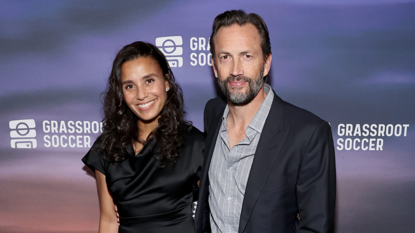 Marilee Fiebig and Andrew Shue attend the 2024 Grassroot Soccer World AIDS Day Gala