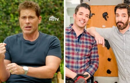 Rob Lowe, Jonathan Scott and Drew Scott on 'Celebrity IOU'