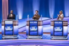 Roy Wood Jr., Brian Jordan Alvarez, and Phoebe Robinson on Celebrity Jeopardy!