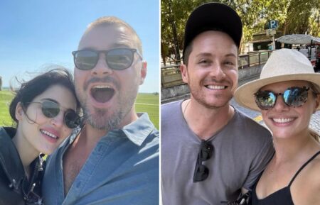 Patrick John Flueger and Reem Amara together, Jesse Lee Soffer and Tracy Spiridakos