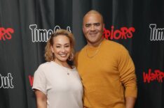 Veronica and Christopher Jackson attend Lin-Manuel Miranda and Eisa Davis' Warriors album launch with Atlantic Records and Time Out, at Time Out Market New York on October 17, 2024 in New York City.