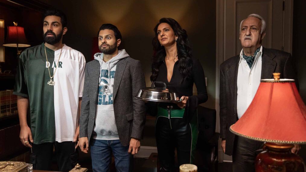 Saagar Shaikh, Asif Ali, Poorna Jagannathan, and Brian George in Deli Boys