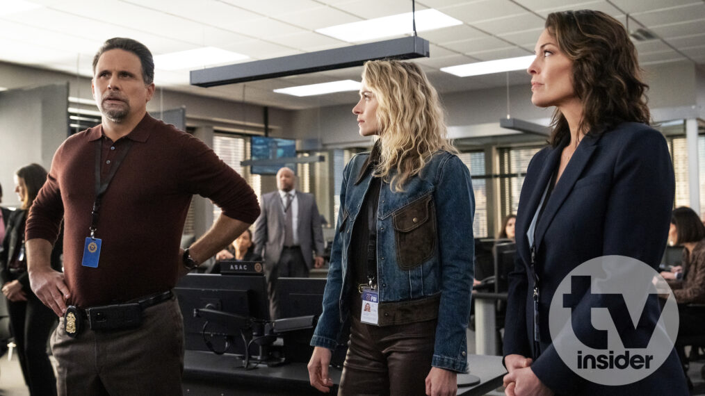 Jeremy Sisto as Assistant Special Agent in Charge Jubal Valentine, Shantel VanSanten as Special Agent Nina Chase, and Alana De La Garza as Special Agent in Charge Isobel Castille — 'FBI' Season 7 Episode 13 