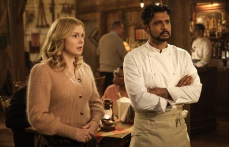 Rose McIver and Utkarsh Ambudkar in 'Ghosts' Season 4