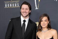 Josh Allen and Hailee Steinfeld attend the 14th Annual NFL Honors at Saenger Theatre on February 06, 2025 in New Orleans, Louisiana.