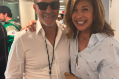 kevin costner and hoda kotb at super bowl